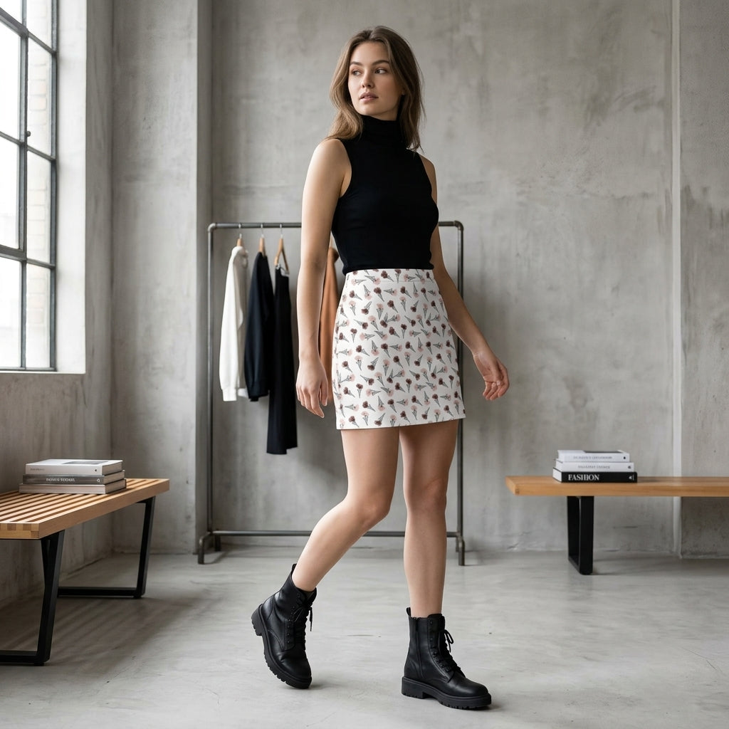 Aop Mini Skirt